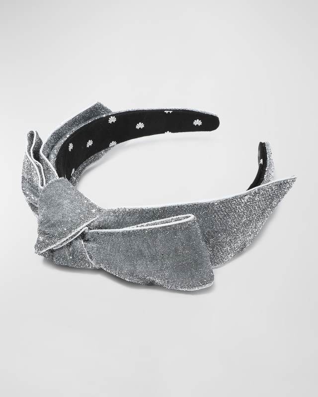Shirley Wide Knotted Bow Ribbon Headband